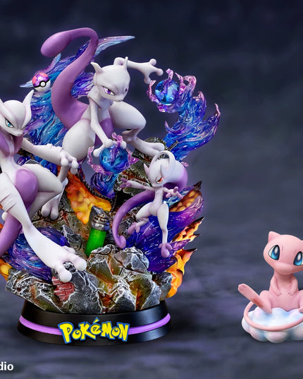 PREORDER Egg Studio Pokemon Mewtwo Evolution & Mew GK Statue