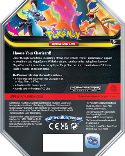 Pokémon TCG: Mega Charizard Tin Pair