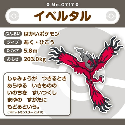 Pokémon fit Plush 717 Yveltal