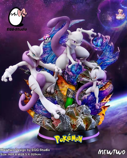 PREORDER Egg Studio Pokemon Mewtwo Evolution & Mew GK Statue