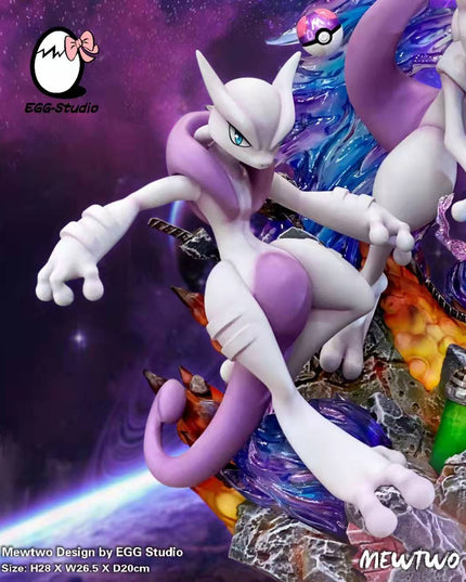PREORDER Egg Studio Pokemon Mewtwo Evolution & Mew GK Statue