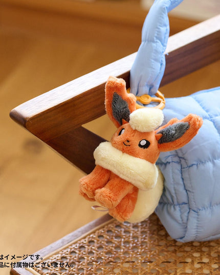 Pokemon Plush Flareon Carabiner Mascot Plush Keychain