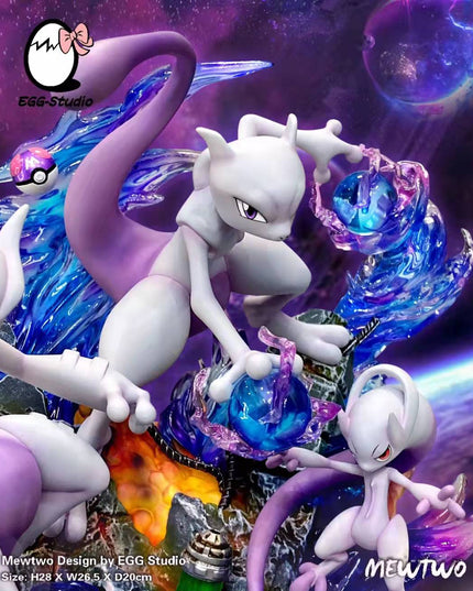 PREORDER Egg Studio Pokemon Mewtwo Evolution & Mew GK Statue