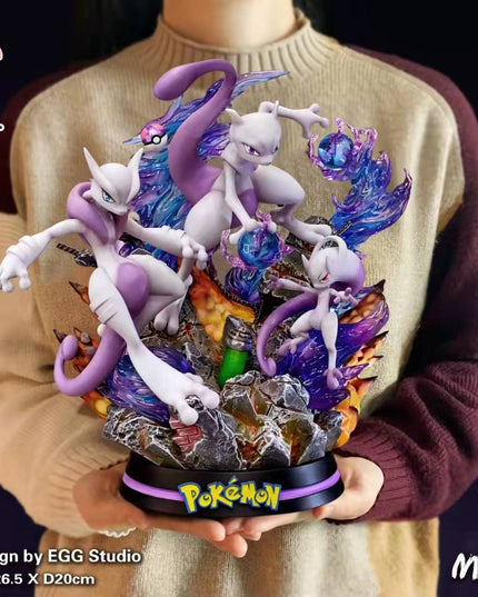 PREORDER Egg Studio Pokemon Mewtwo Evolution & Mew GK Statue