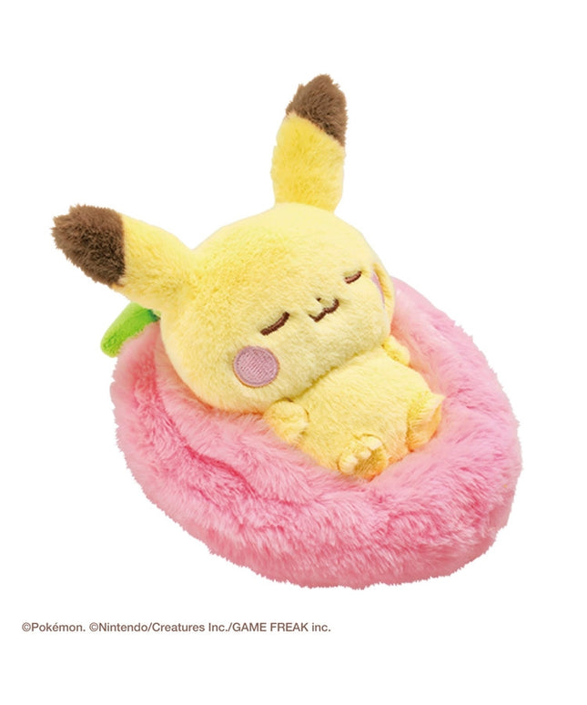 PokéPeace Sleeping Fruit Plush – Pikachu