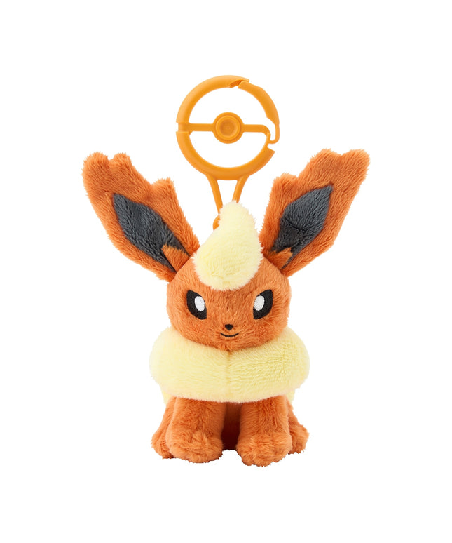 Pokemon Plush Flareon Carabiner Mascot Plush Keychain