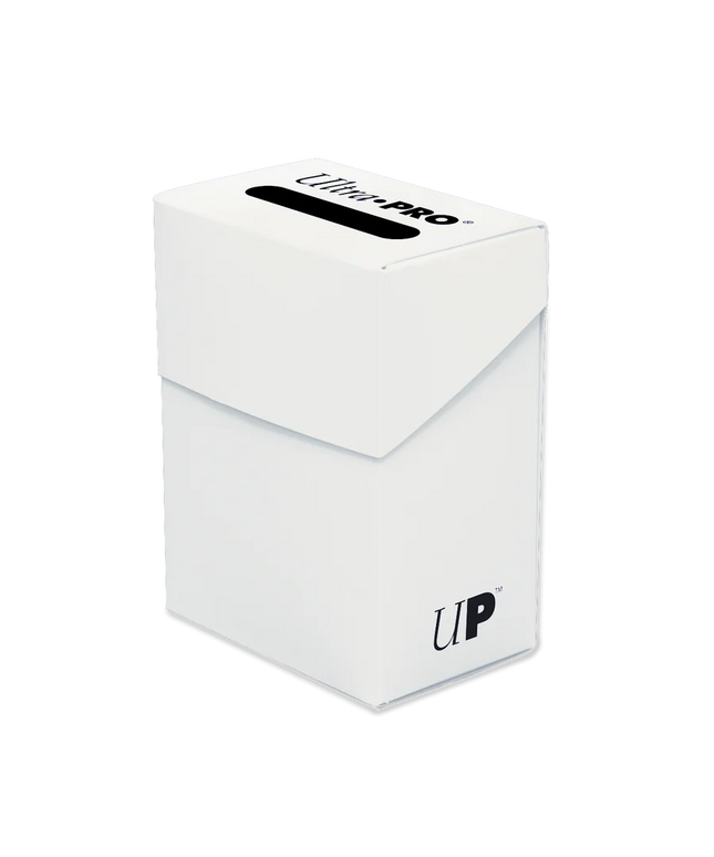 Ultra Pro Solid Color DECK BOX 80ct White