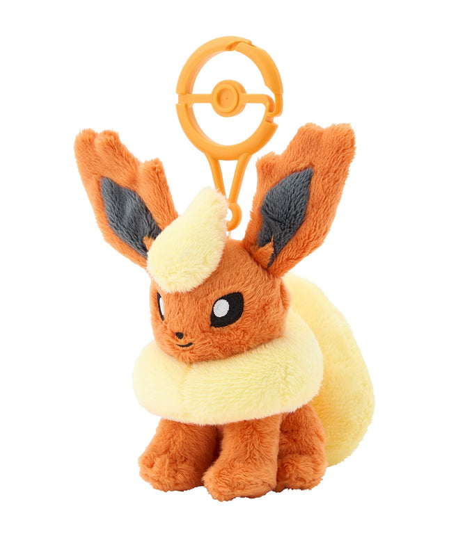Pokemon Plush Flareon Carabiner Mascot Plush Keychain