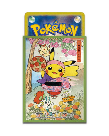 Pokemon Center Card Sleeves 64 Count Hanagasa Festival Pikachu
