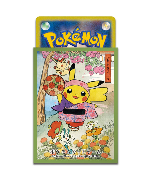 Pokemon Center Card Sleeves 64 Count Hanagasa Festival Pikachu