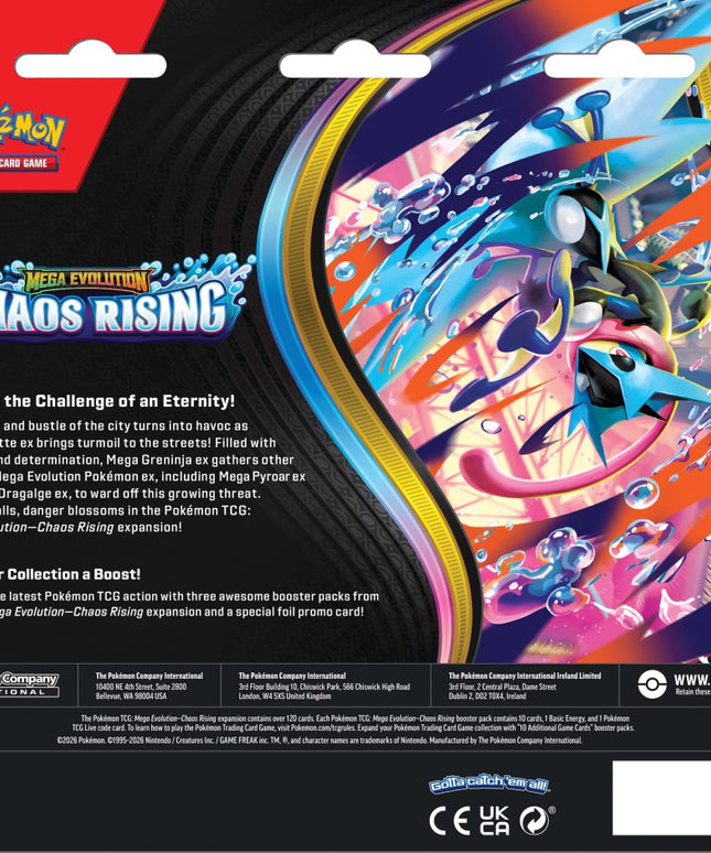 Pokémon TCG: Mega Evolution Chaos Rising 3-Booster Blister