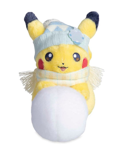 Snowball-Rolling Pikachu Snowy Softies Plush