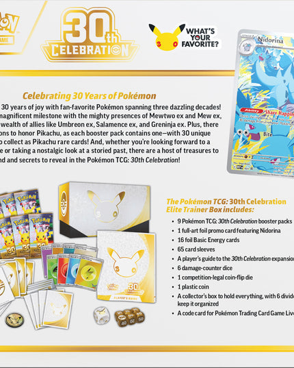 Pokémon TCG: 30th Celebration Elite Trainer Box
