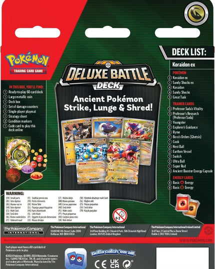 POKÉMON TCG Miraidon ex / Koraidon ex Deluxe Battle Deck Pre-Order