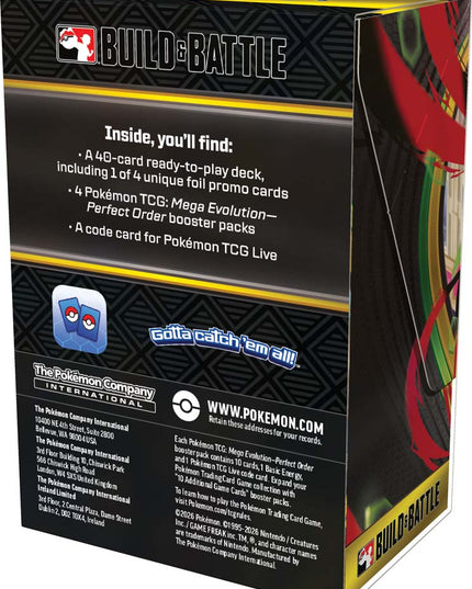 Pokémon TCG: Mega Evolution— Perfect Order Build & Battle Box