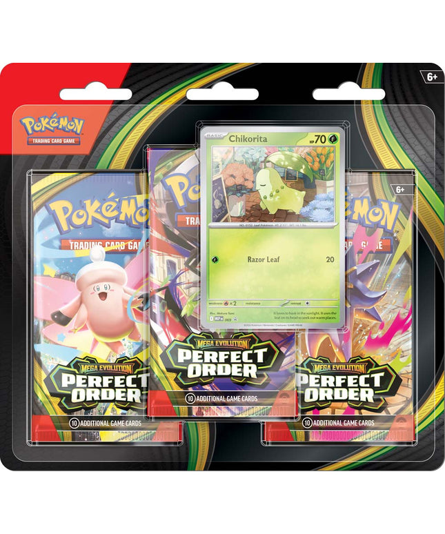 EOI / Pre-Order Pokémon TCG: Mega Evolution—Perfect Order 3-Booster Blister
