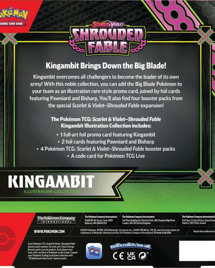 POKÉMON TCG Scarlet & Violet 6.5 Shrouded Fable Kingambit Illustration Collection