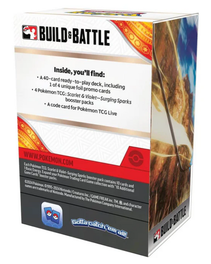 POKEMON TCG Surging Sparks Build & Battle Box SV8