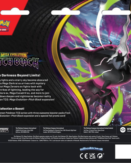 Pokémon TCG: Mega Evolution—Pitch Black Three-Booster Blister