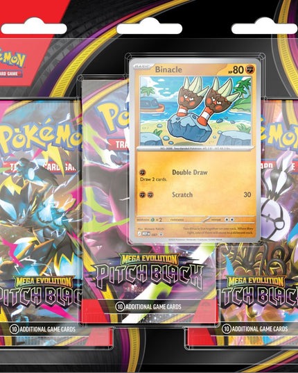 Pokémon TCG: Mega Evolution—Pitch Black Three-Booster Blister