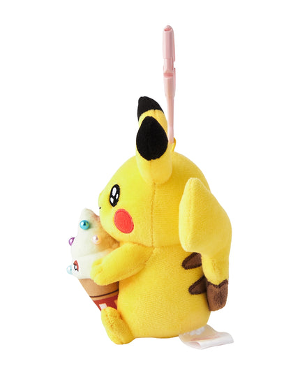 Pokémon Center Kagawa Plush Pikachu Mascot Keychain with Carabiner Icecream