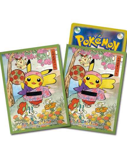 Pokemon Center Card Sleeves 64 Count Hanagasa Festival Pikachu