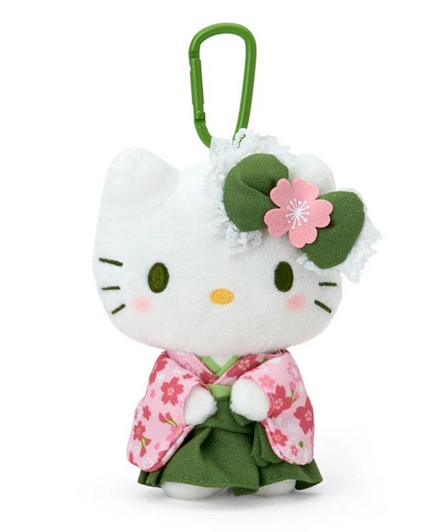 Hello Kitty Eco Shopping Tote Bag Plush Case Matcha Sakura Kimono Sanrio Japan
