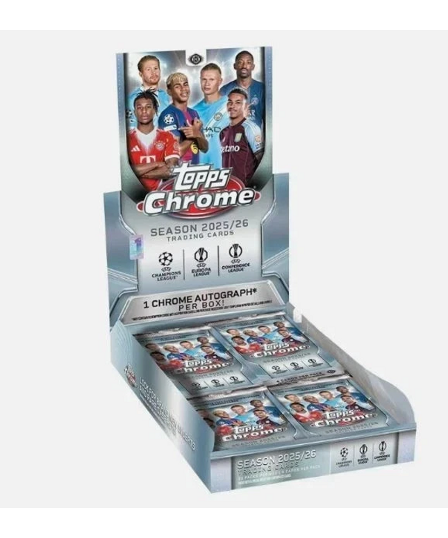 2025-26 Topps Chrome UEFA Competitions Club UCC Hobby Box