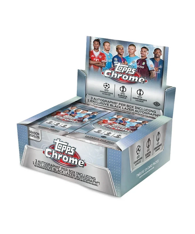 2025-26 Topps Chrome UEFA Competitions Club UCC Jumbo Box