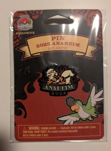 Pokemon World championships Anaheim Exclusive ARCANINE PIN ROCKABILLY