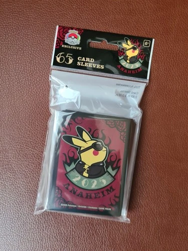 Pokemon World championships Anaheim Exclusive PIKACHU CARD SLEEVES ROCKABILLY