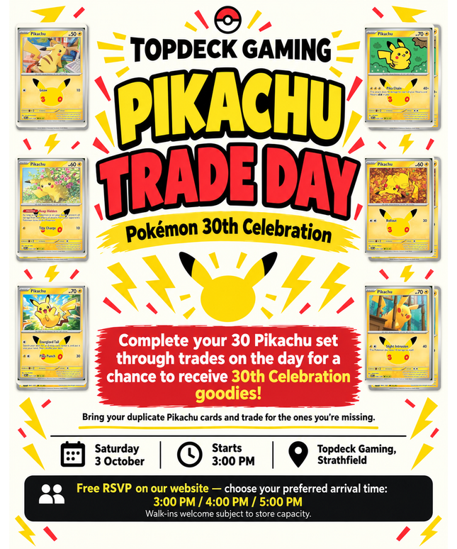 Pokémon 30th Pikachu Trade Day